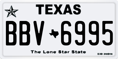 TX license plate BBV6995