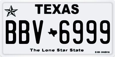 TX license plate BBV6999