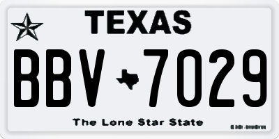 TX license plate BBV7029