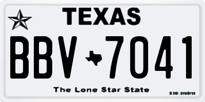 TX license plate BBV7041