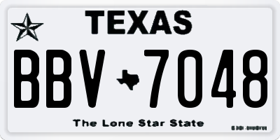 TX license plate BBV7048