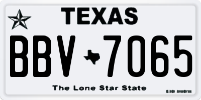 TX license plate BBV7065