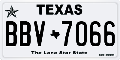 TX license plate BBV7066