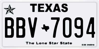 TX license plate BBV7094