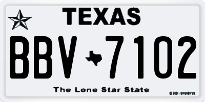 TX license plate BBV7102