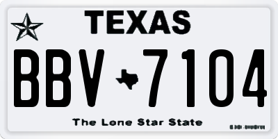 TX license plate BBV7104