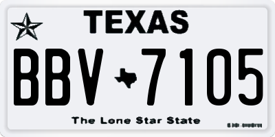 TX license plate BBV7105