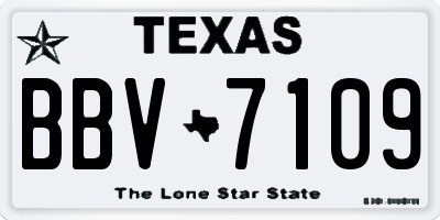 TX license plate BBV7109