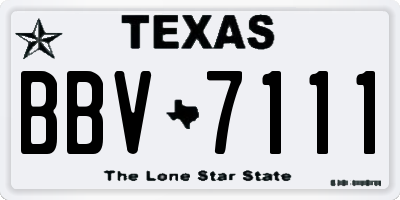 TX license plate BBV7111