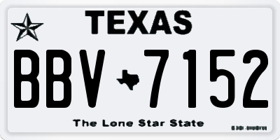 TX license plate BBV7152