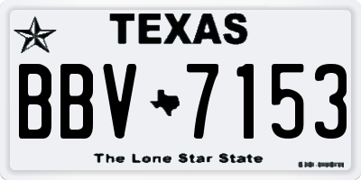 TX license plate BBV7153