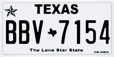 TX license plate BBV7154