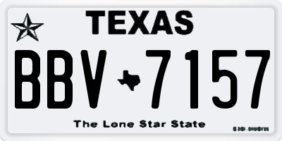 TX license plate BBV7157