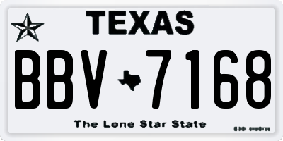 TX license plate BBV7168