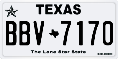 TX license plate BBV7170