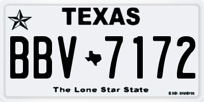 TX license plate BBV7172