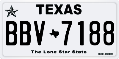 TX license plate BBV7188