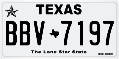 TX license plate BBV7197