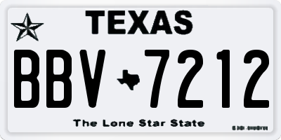 TX license plate BBV7212