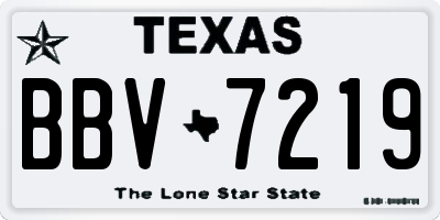 TX license plate BBV7219