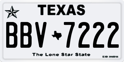 TX license plate BBV7222