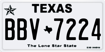 TX license plate BBV7224