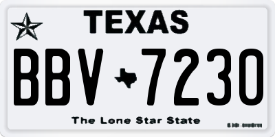 TX license plate BBV7230