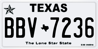 TX license plate BBV7236