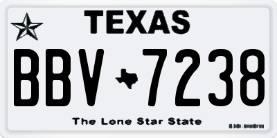 TX license plate BBV7238
