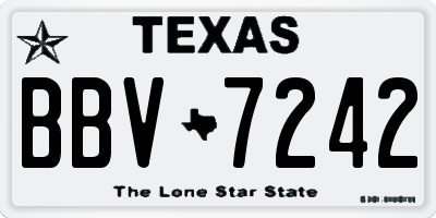 TX license plate BBV7242