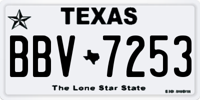 TX license plate BBV7253