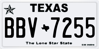 TX license plate BBV7255
