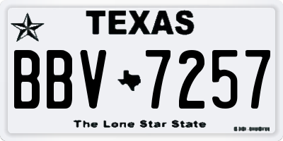 TX license plate BBV7257