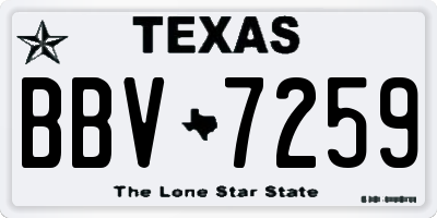 TX license plate BBV7259