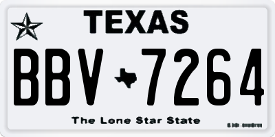 TX license plate BBV7264