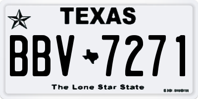 TX license plate BBV7271