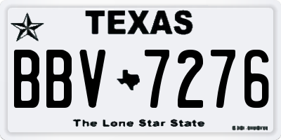 TX license plate BBV7276