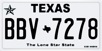 TX license plate BBV7278