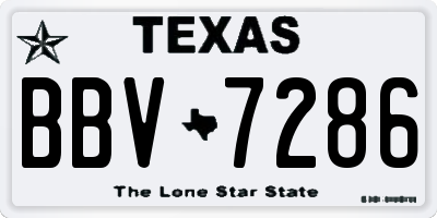 TX license plate BBV7286