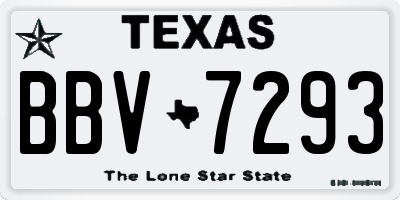 TX license plate BBV7293
