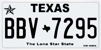 TX license plate BBV7295