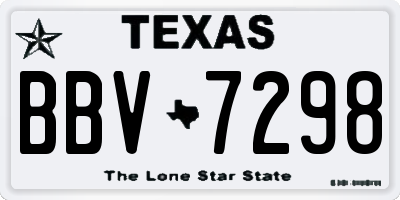 TX license plate BBV7298