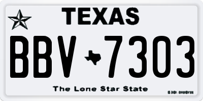 TX license plate BBV7303