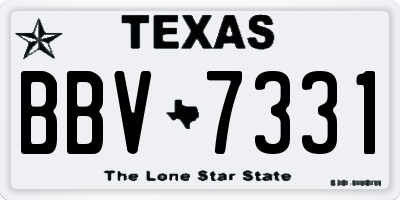TX license plate BBV7331