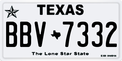 TX license plate BBV7332