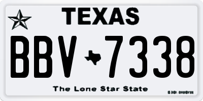 TX license plate BBV7338
