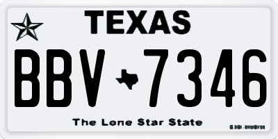 TX license plate BBV7346