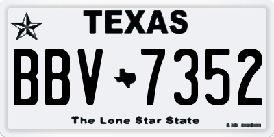 TX license plate BBV7352