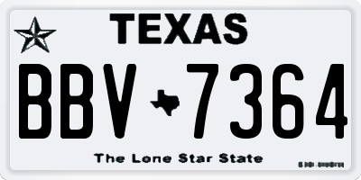 TX license plate BBV7364