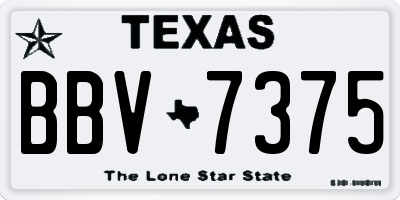 TX license plate BBV7375